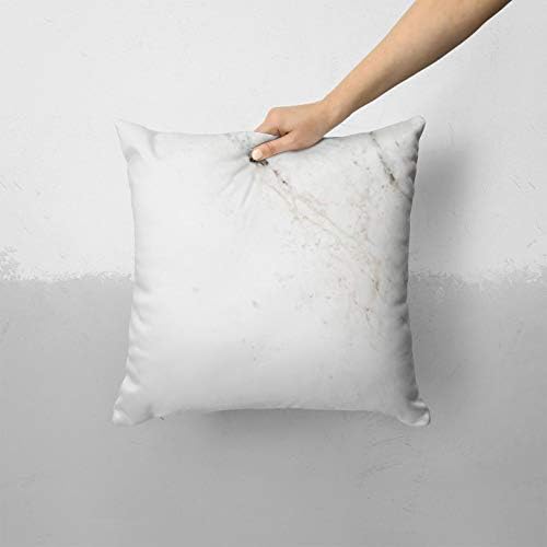 Iirov Off -White Grunge мермерна површина - Прилагодено украсен украс за домашна или отворена капа за фрлање перница за софа,