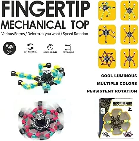 20 пакувања Трансформабилен ланец на прсти робот играчки за велигденски играчки, роботи за деформација на DIY деформирана механичка играчка