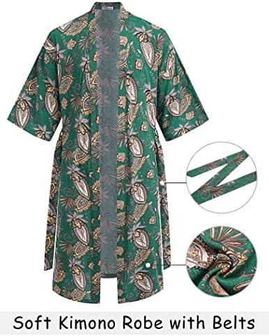 Коофанди машка лесна кимоно облека јапонски бањи отворени предни кардигански наметка со појас
