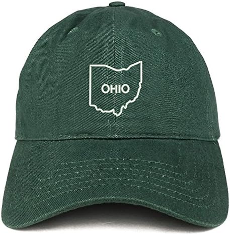 Трендовски продавница за облека Охајо Текст на Држава државна држава везена памучна тато капа