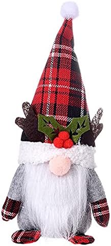 HHMEI безлична џуџе кукла мини плишана Божиќна декорација капчиња за приврзоци за приврзоци