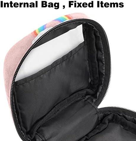 Алпака со розова санитарна торба за складирање на салфетки, менструална чаша торбичка за доење на подлогата за подлога на тампон торбички