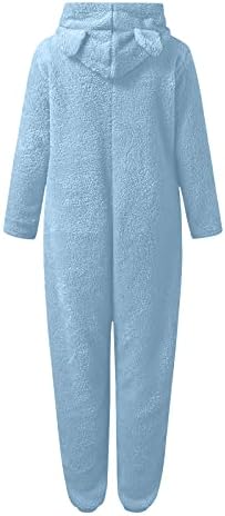 Womenените секси џемпери избегаа долги ракави пижами зип-ап отворено предниот дел на ноќниот дом ромпер лабава удобна облека за спиење