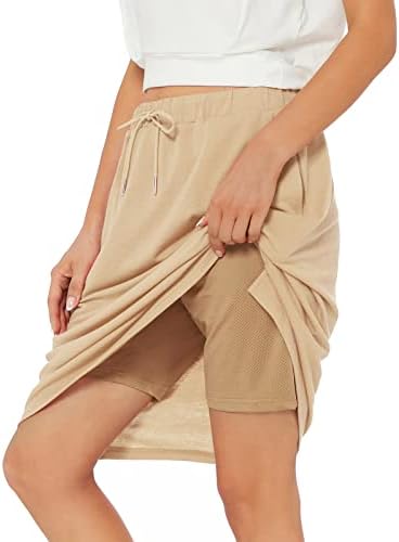 Тениско здолниште за жени со џебови Атлетски скитници на коленото должина на коленото Голф со здолништа со високи половини