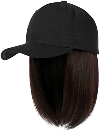 Кратка боб фризура што може да се отстрани перика капа за жени безбол капа со екстензии за коса права девојка пепел руса мешавина