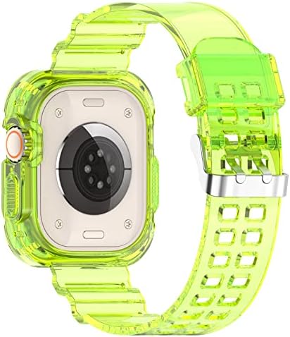 Chofit Band компатибилен за Apple Watch Ultra 49mm опсези со Case, Classic замена Soft Sport Case Band додатоци за Apple Watch Ultra 49mm
