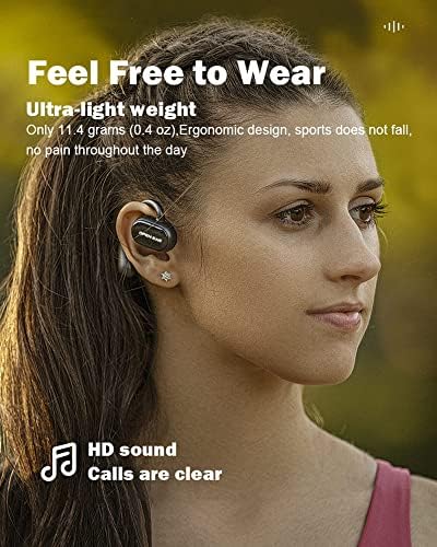 Слушалки за отворено Уво Безжични Bluetooth Трчање Отворено Уво Клип Слушалки Со Ушни Куки Воздушна Коска Спроводливост Слушалки