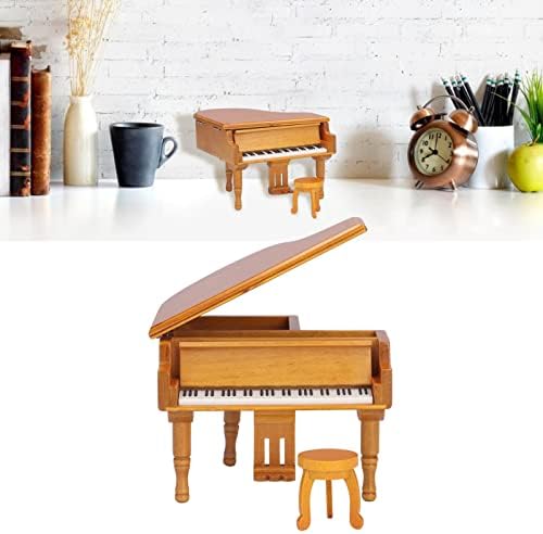 Симулација пијано музичка кутија, елегантно дрво едноставна операција музичка кутија класична модерна за детски пријатели подарок