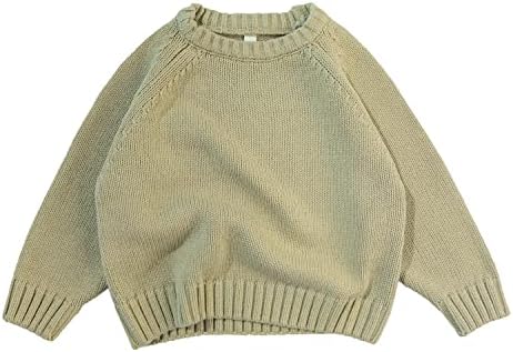Бебе момче цврсто плетено џемпер за новороденче Девојче памук препоните со долг ракав пулвер врвна есен зимска облека