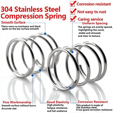 Изворите на компресија се погодни за повеќето поправка I 304 компресија од не'рѓосувачки челик Дијаметар на пролетната жица
