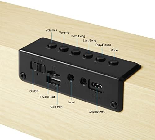 Звучник за дрвени биро за ејхлкм Bluetooth Hifi Music Player Дрвен звук бар 20W моќен стерео домашен звучник за звучна лента
