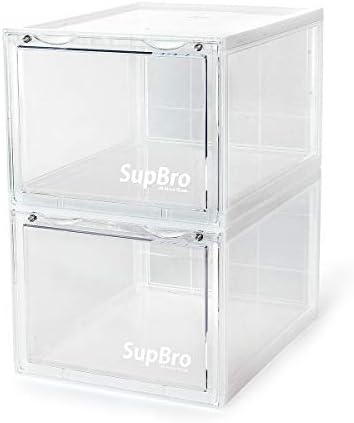 Crate Supbro Collection Crate -кутија за лесен пристап за складирање -пластично преклопување на екранот за прикажување на патики
