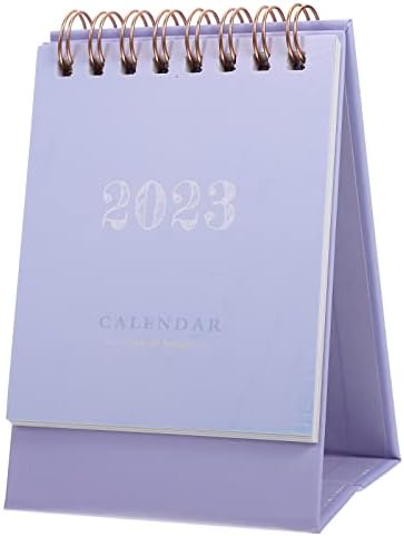 Календар на бирото Toyandona 2022-2023- јули 2022 до декември 2023 година СТАНДИНСКИ ФЛИП ДЕЛЕКТОП КАЛЕНДАР МЕТАЛНА РИНГ ТВИНСКИ