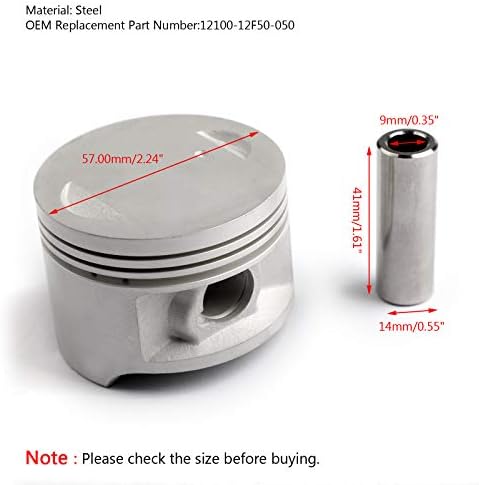 Комплет за пин-прстен за клипот на Areyourshop за RV125 EN125 2003-2015 STD BORE SIZE 57,00 mm