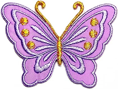 Кленплус 3 парчиња. Мини Симпатична Животинска Пеперутка Виолетова Лепенка Стрипови Цртан Филм Везена Апликација Занает Рачно Изработено