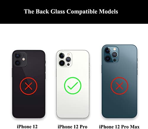 Замена На Стакло За Задниот Капак НА Лозоп за iPhone 12 Pro Со Алатки За Поправка, Упатство За Употреба и Лепило За Задно Стакло