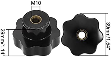 TA-VIGOR 2PCS M10 X 40 Femaleенски конец starвезда копче, копче за прицврстување на бакелит со месинг, starвезда на копчето за стискање