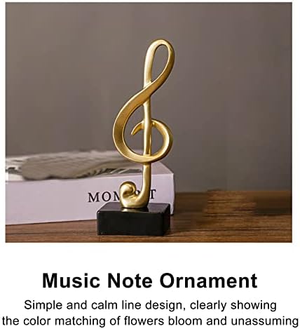 Oumefar Music Note Sculpture Music Note форма Елегантна едноставна смола музика белешка скулптура за канцелариска декорација на работна