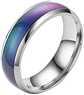 925 Сребрена обична годишнина Свадба бенд Промена на бојата прстен за жени мажи тинејџерки кои редат прстени накит