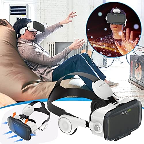 7NA Vr Мобилни Слушалки Слушалки За Виртуелна Реалност СО Далечински Управувач 3D Очила Погодни ЗА Вр Игри И Филмови На И Андроид