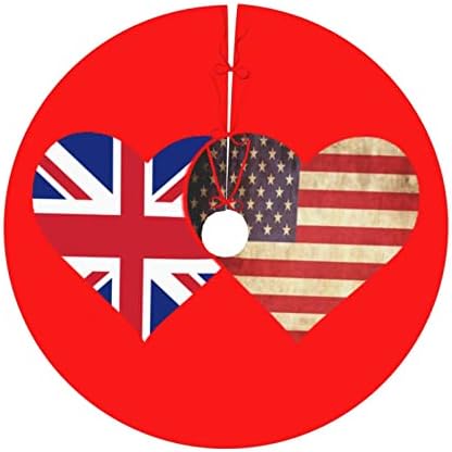 Елка Здолниште, 30-48 Инчен Британско Знаме И Американско Знаме Дрво Мат За Божиќ Украси Празник Партија Орнаменти