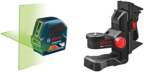 Bosch GL75-40G 75ft Зелен Зрак Самонивелирачки Крос-Линија Ласер со VisiMax Технологија &засилувач; Бм 1 Bosch Уред За Позиционирање За Линија