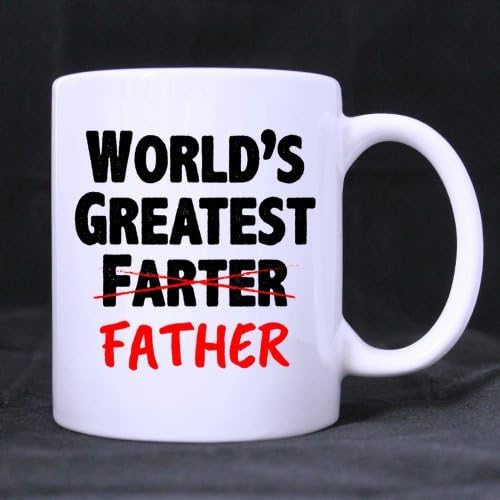 супер сјаен ден-роденденски подарок денот на Таткото подарок Најголемиот Подалеку Во светот Мислам Татко Бел Керамички Материјал Чаши - 11оз