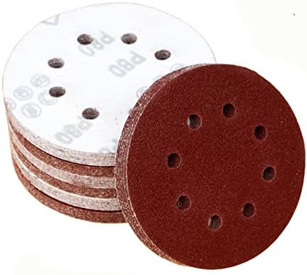 AVKART 20PCS 5 инчи 125мм тркалезна шкурка Осум дупки на дискови со песок од дискови од 40-800 лак за пескарење на кука и јамка Полски