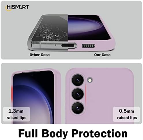Hismart Samsung Galaxy S23+/Плус Телефон Случај, Мека Тенок Tpu Силиконски Назад, Амортизација, Кожата-Пријателски &засилувач; Анти-Нула, 360°Целосна