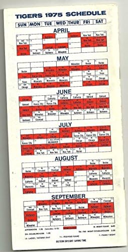 Детроит Тигерс МЛБ Бејзбол 1975 Медиумски водич гроздобер одлична боја автентична ретка