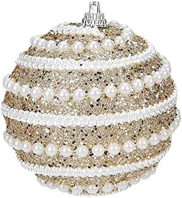 Декорација на новогодишна боја Божиќна топка топка топка натопена во прав топка Божиќни украси за приврзоци на топка Божиќни украси дијамантски забави украси за в