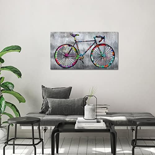 Атговац платно печати велосипед wallид уметнички велосипеди за велосипеди за велосипеди за велосипеди за велосипеди за велосипеди