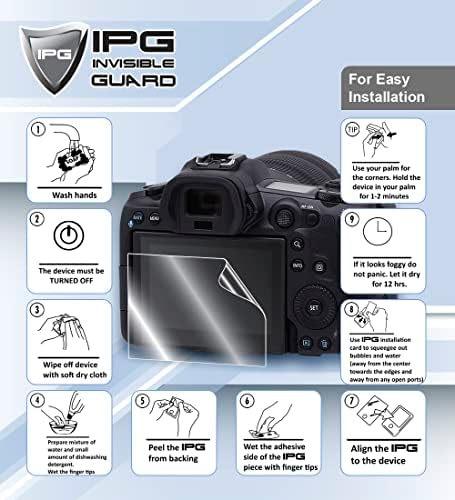IPG За Canon EOS 4000D / Rebel T100 Дигитален SLR Заштитник На Екранот На Камерата Невидлив Чувар на Екранот-HD Квалитет/Само-Лекување/Без