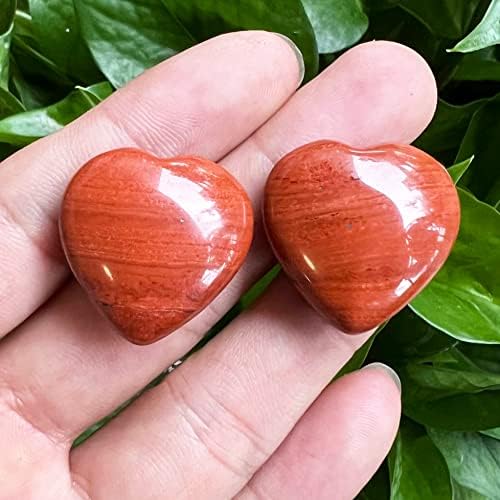 Fythesk 4pcs Природен скапоцен камен на срцев камен, палм камен, сет, полиран резба во форма на срце, реики, балансирајќи се со камен