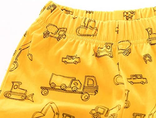 Popshion Boys Pajamas памук дете 2 парчиња кратки ракави PJS деца летна облека за спиење сет 3T-10T