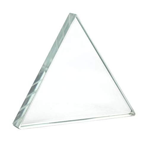 Триаголна рамнострана рефракција призма, 3 страни, 0,35 дебело - квалитетно стакло од флинт - одлично за експерименти со физика
