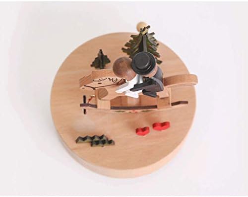 Музичка кутија WPYYI, дрвена класична музичка кутија занаети со рачно чудак, механизам антички врежани музички кутии за деца за деца