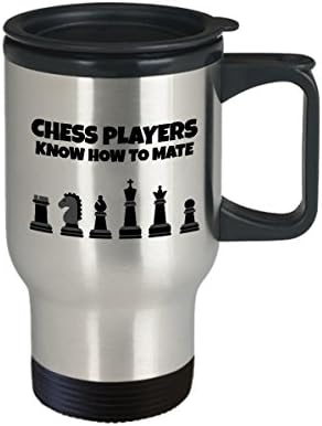 Шаховско кафе за патување со кафе, најдобро смешно уникатен игра за табла за чај, совршена идеја за мажи, жени, шахисти знаат како да се