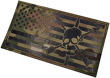 Веелкром тактички закрпи на снајперски череп коски рефлексивно американско знаме САД Соединетите Американски Држави на Америка воен униформа