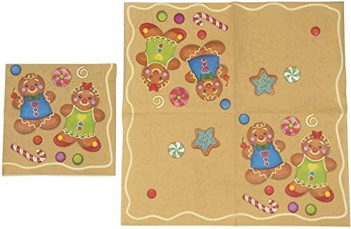 144 парчиња хартиени плочи од ѓумбир, салфетки, чаши, прибор за јадење за Божиќни партии