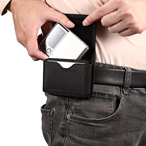 заштитна торбичка за телефон Компатибилна Со Samsung Galaxy Z Flip 3, Z Flip3 5G, Z Flip 2 Цврста Најлонска Футрола За Појас За Мобилни