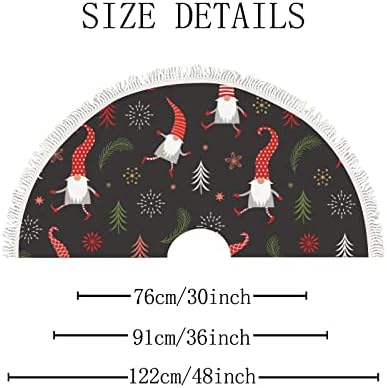 КСОЛАР Божиќно Дрво Здолништа Големи Божиќни Гноми Од 48 Инчи Во Црвени Капи, Внатрешни Божиќни Украси На Отворено Подлога За Дрвја За Зимска Забава Празник Нова го?