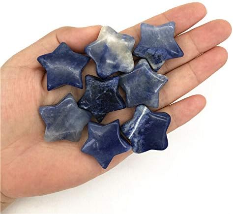 Ertiujg Husong312 1pc Природно сино сулит во облик на кристален скапоцен камен Медитација за лековити камења Природни камења и минерали кристал