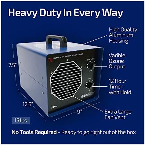 Os3500uv2 Професионален Озонски Генератор/Ув Прочистувач на Воздух За Површини од 3500 Квадратни Стапки+, За Дезодорирање И Прочистување