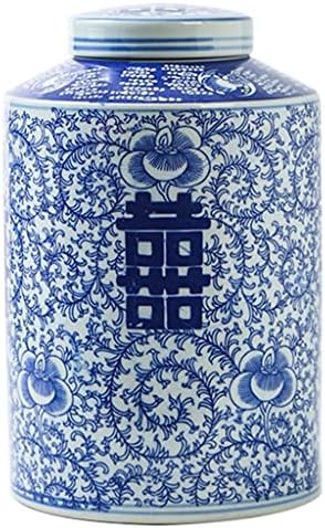 WYFDP Jingdezhen Blue и бела порцеланска свадба тегла вазна среќен збор тегла керамички тегла свадба вазна керамичка тегла