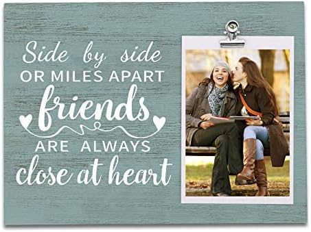 Дофала Најдобро пријателство подарок од дрво клип со слики, знаци на рамка, рамо до рамо или милји одвоени, пријателите се секогаш блиску