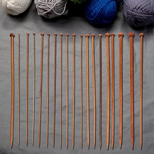АБОФАН Рачни Игли за Шиење 18 парчиња Бамбус Игла За Плетење Директно Еднократни Дебели Плетени Игли Игли За Капчиња Материјали