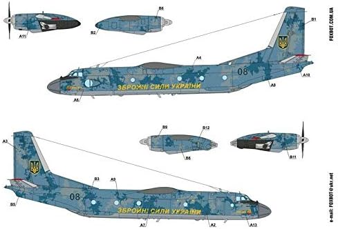 Маски За Антонов Ан-26, Украински Воздушни Сили, Дигитална Камуфлажа 1/72 Скала Фоксбот ФМ 72-014