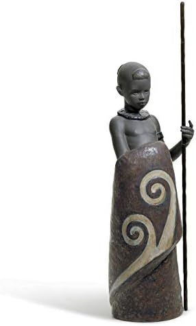 Скулптурата на порцеланска момче од африканско момче