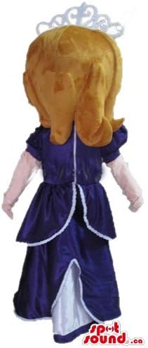 Spotsound принцеза Софија во виолетова фустан цртан филм лик маскота нас костум